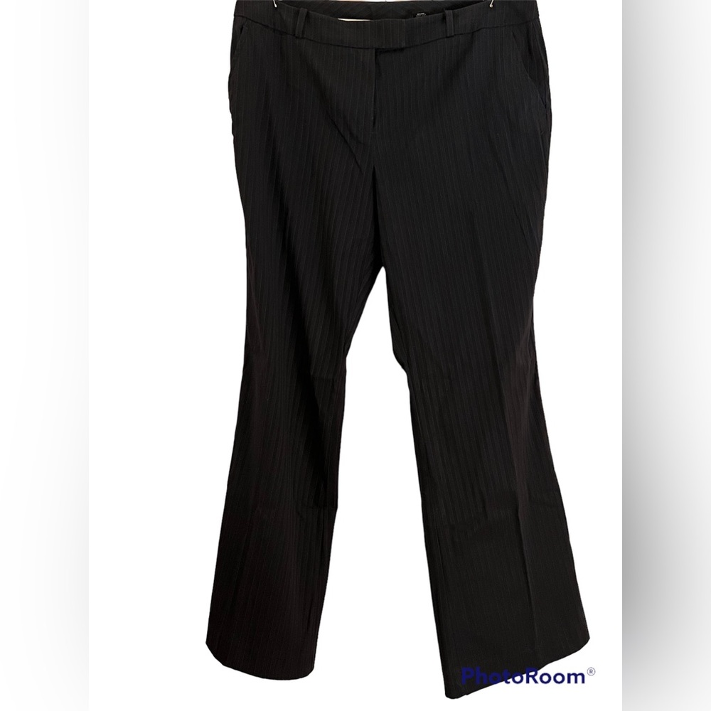 NY&CO: Size 14P Black Pinstripe Pants, Semi Wide Leg
